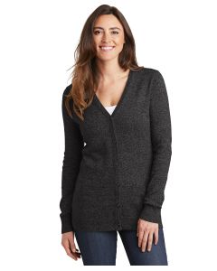 Port Authority Ladies Marled Cardigan Sweater - LSW415